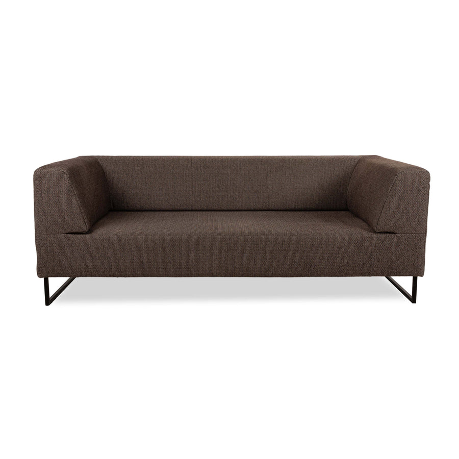 Canapé trois places Freistil Rolf Benz 185 en tissu gris marron