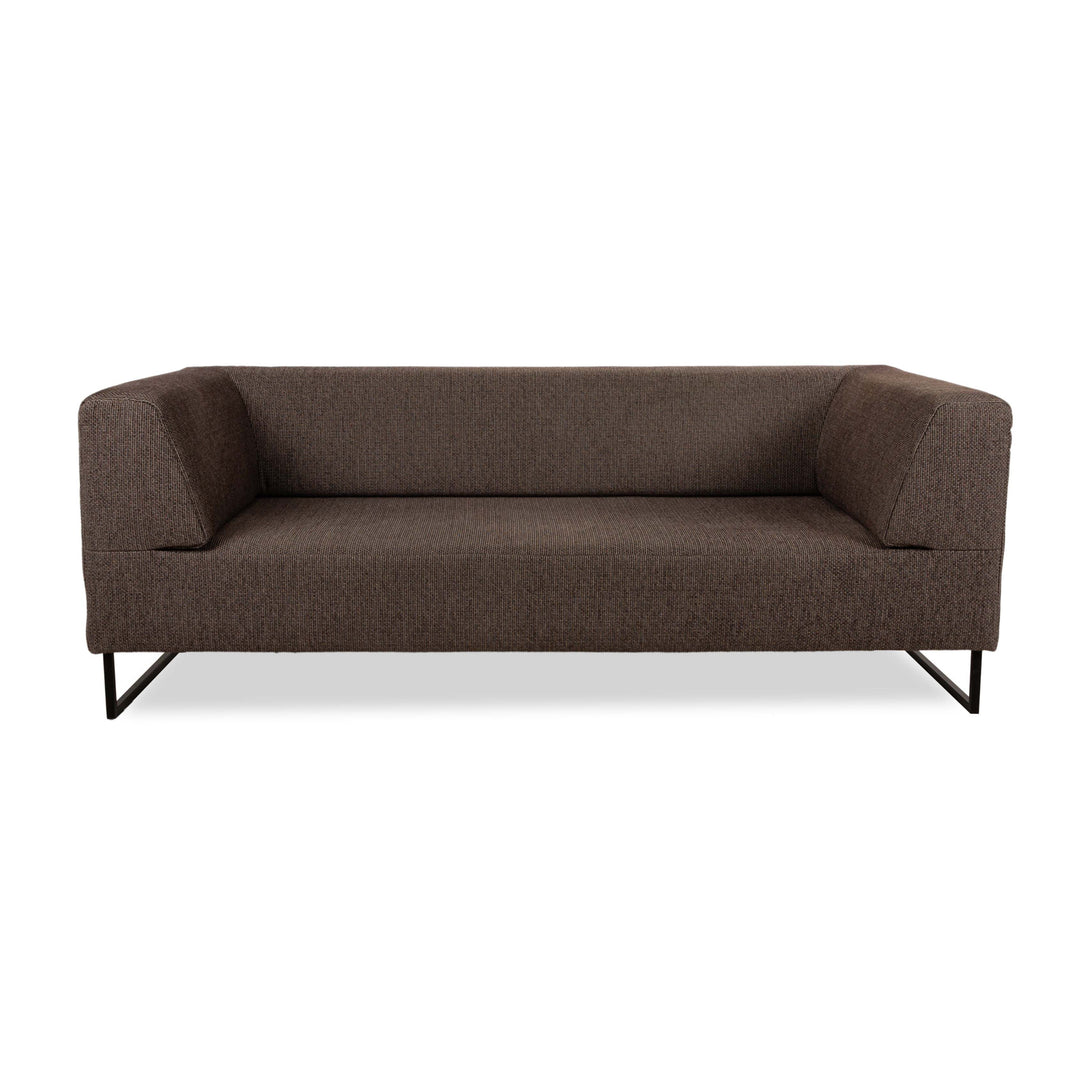 Freistil Rolf Benz 185 Stoff Dreisitzer Grau Braun Sofa Couch