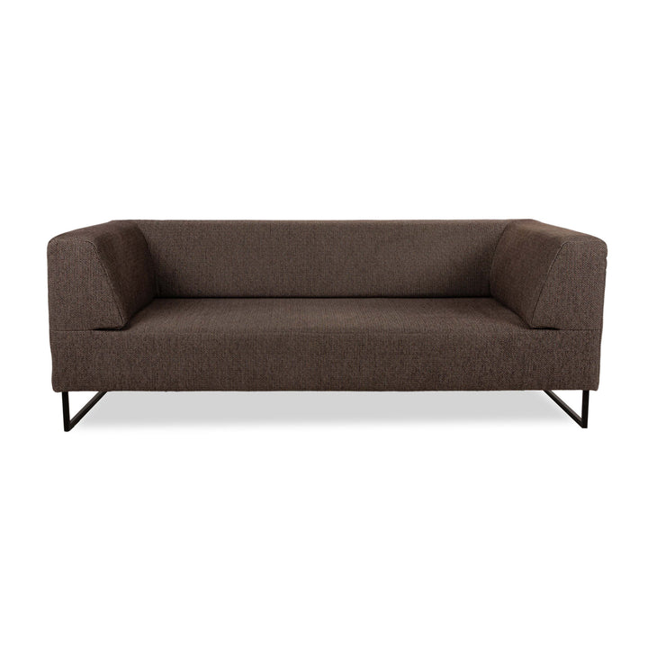 Freistil Rolf Benz 185 Stoff Dreisitzer Grau Braun Sofa Couch