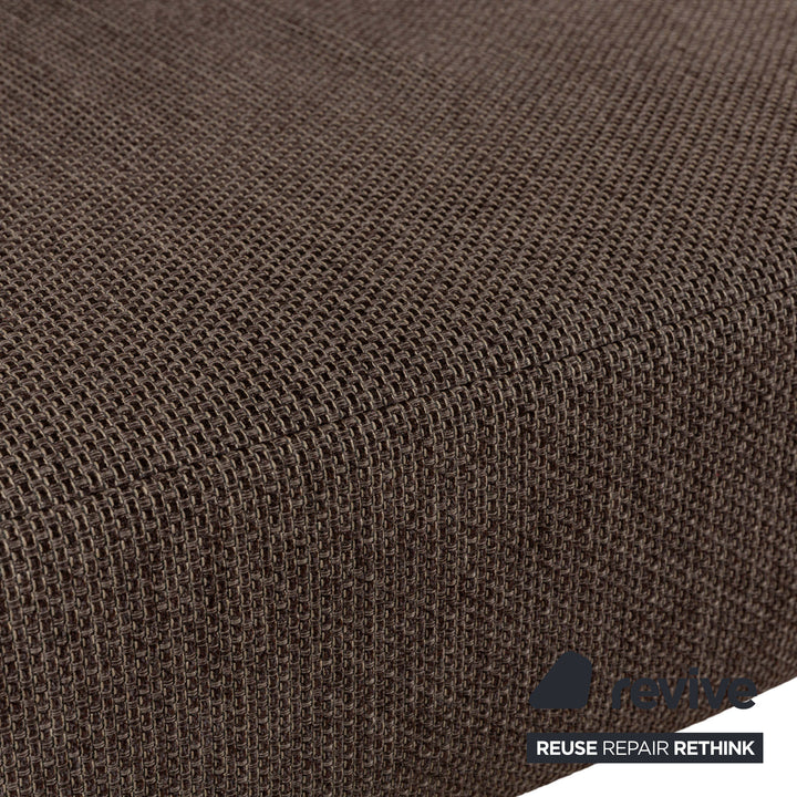 Canapé trois places Freistil Rolf Benz 185 en tissu gris marron