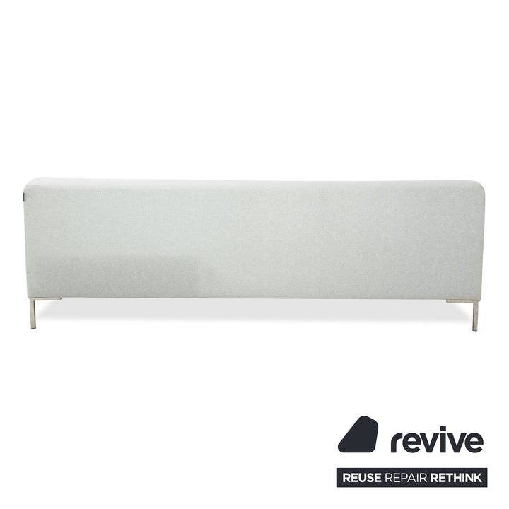 Freistil Rolf Benz 185 fabric three-seater light grey blue sofa couch