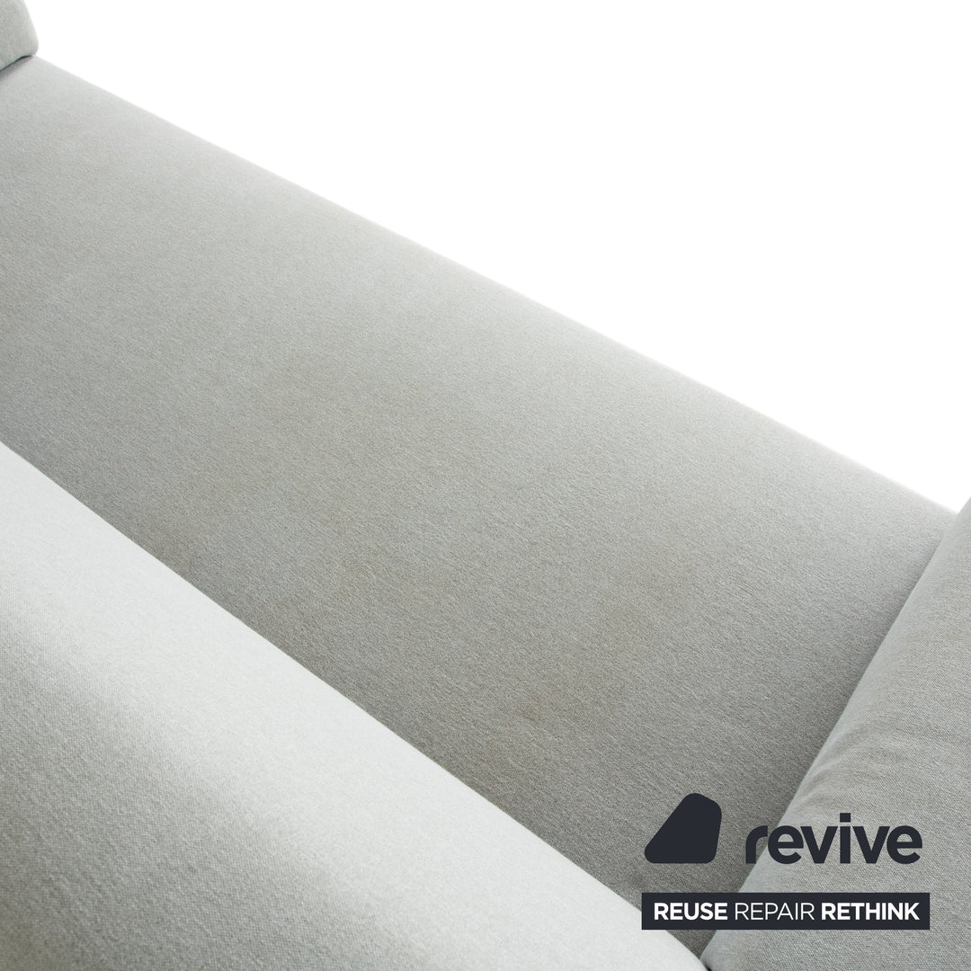 Freistil Rolf Benz 185 Stoff Dreisitzer Hellgrau Blau Sofa Couch