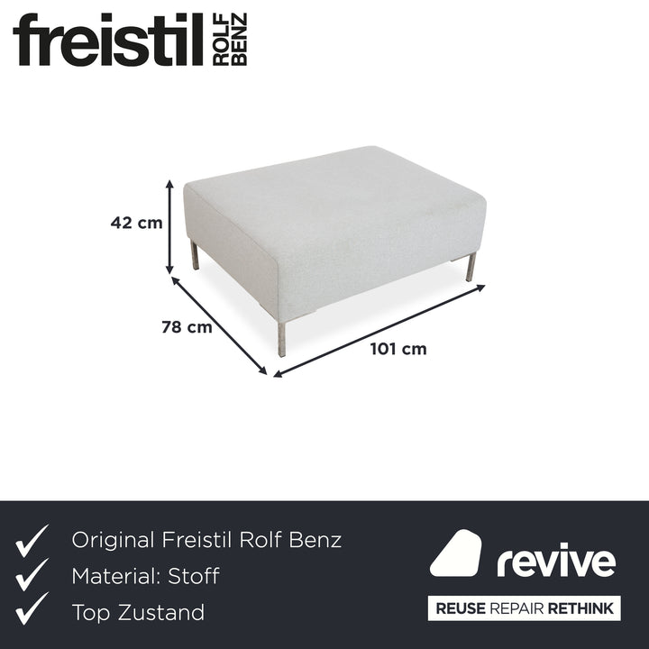 Freistil Rolf Benz 185 Stoff Hocker Grau Blau