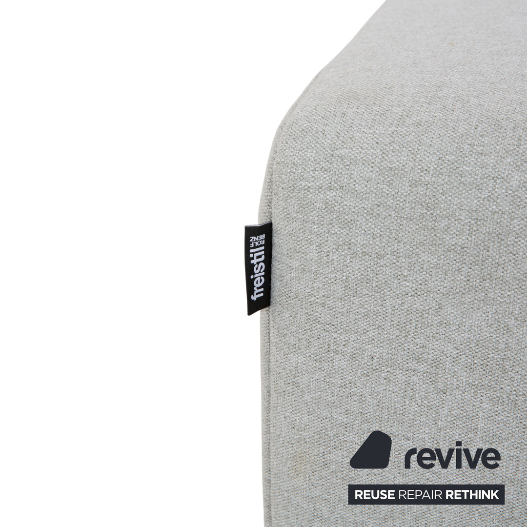 Freistil Rolf Benz 185 Stoff Hocker Grau Blau
