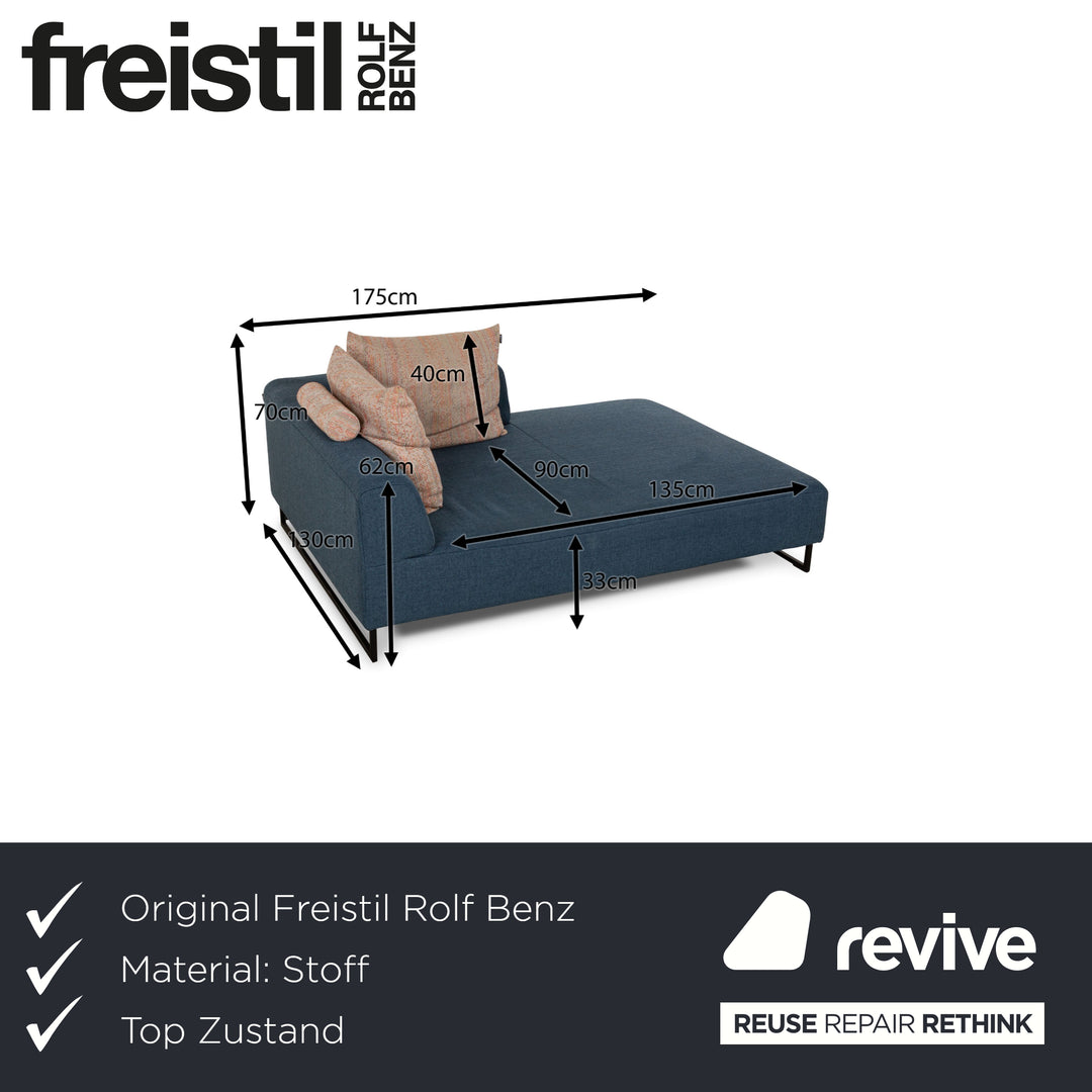 Freistil Rolf Benz 185 Stoff Liege Blau Daybed