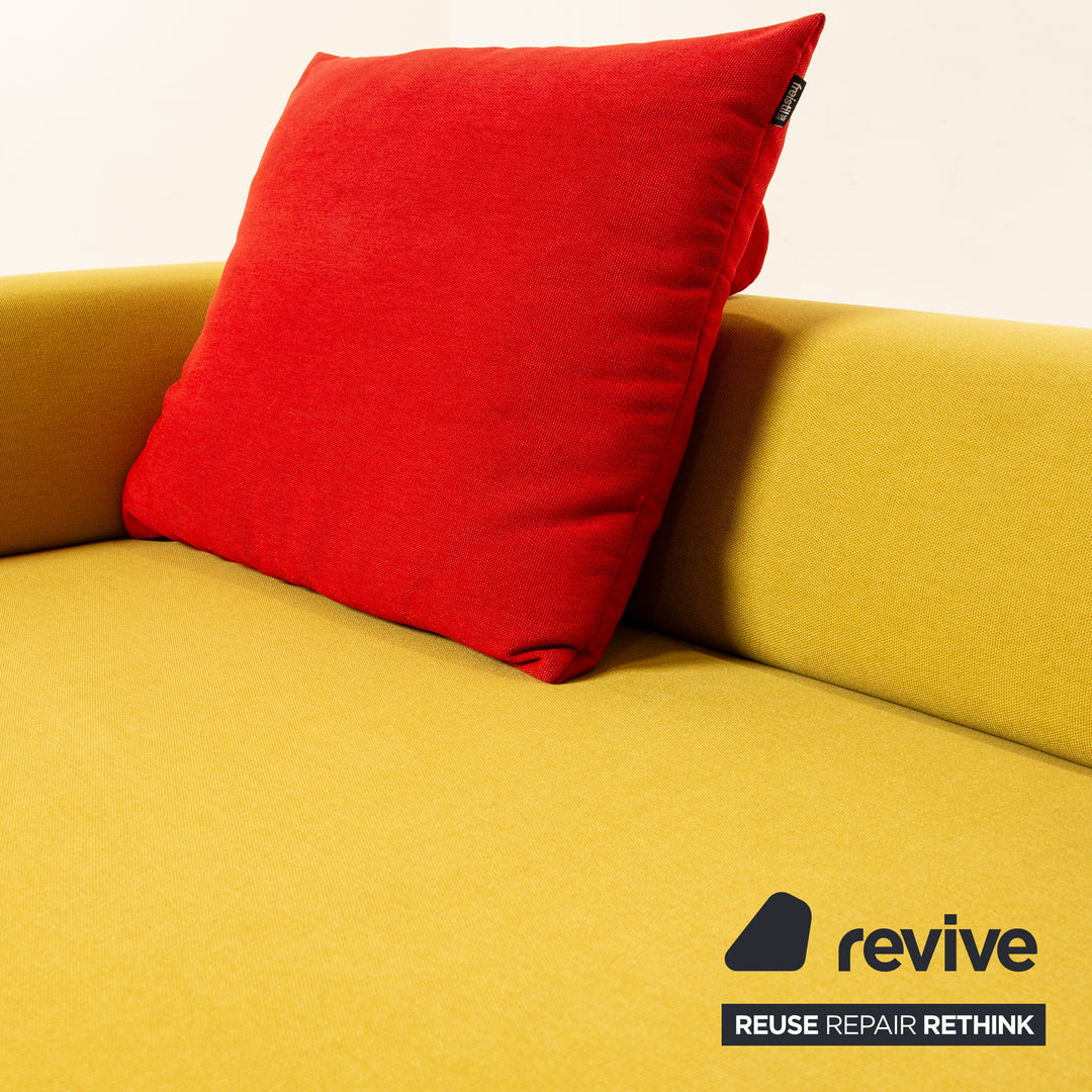 Freestyle Rolf Benz 185 Fabric Two Seater Green Sofa Couch