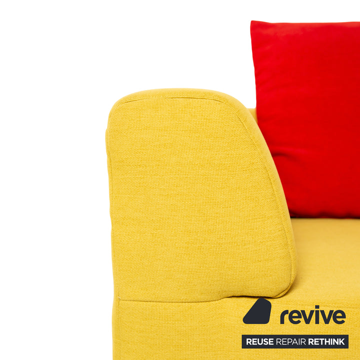 Freestyle Rolf Benz 185 Fabric Two Seater Green Sofa Couch