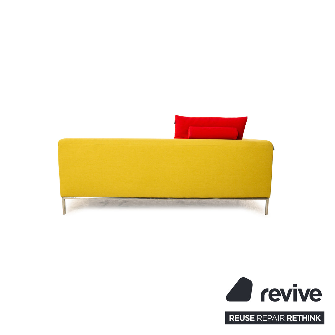 Freestyle Rolf Benz 185 Fabric Two Seater Green Sofa Couch