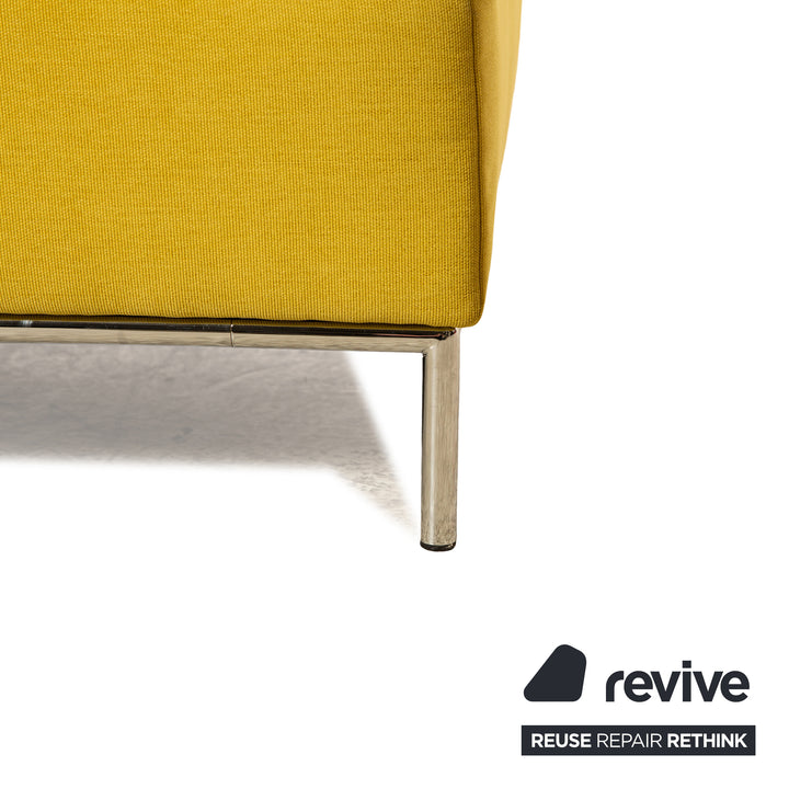 Freestyle Rolf Benz 185 Fabric Two Seater Green Sofa Couch