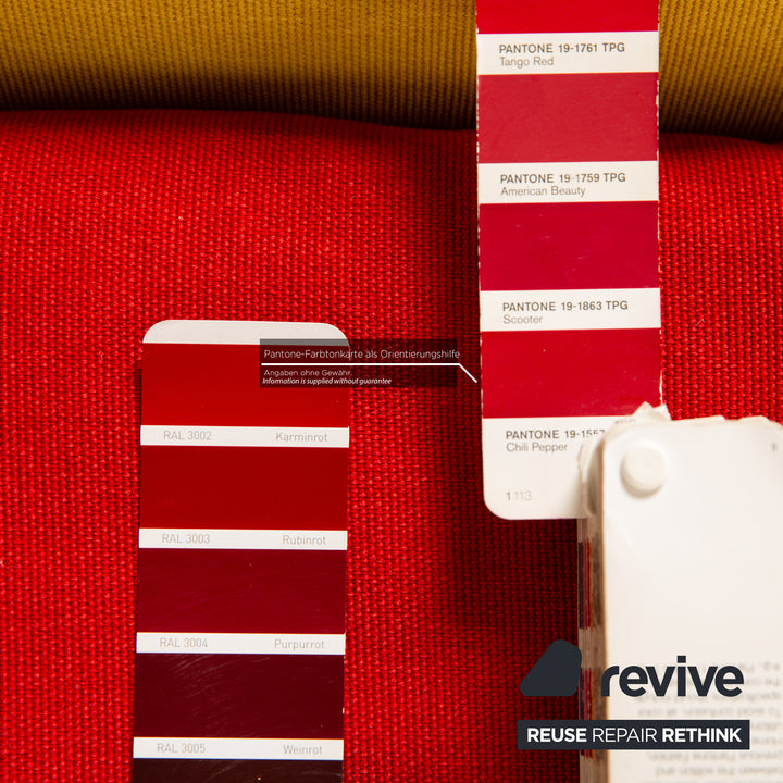 Freestyle Rolf Benz 185 Fabric Two Seater Green Sofa Couch