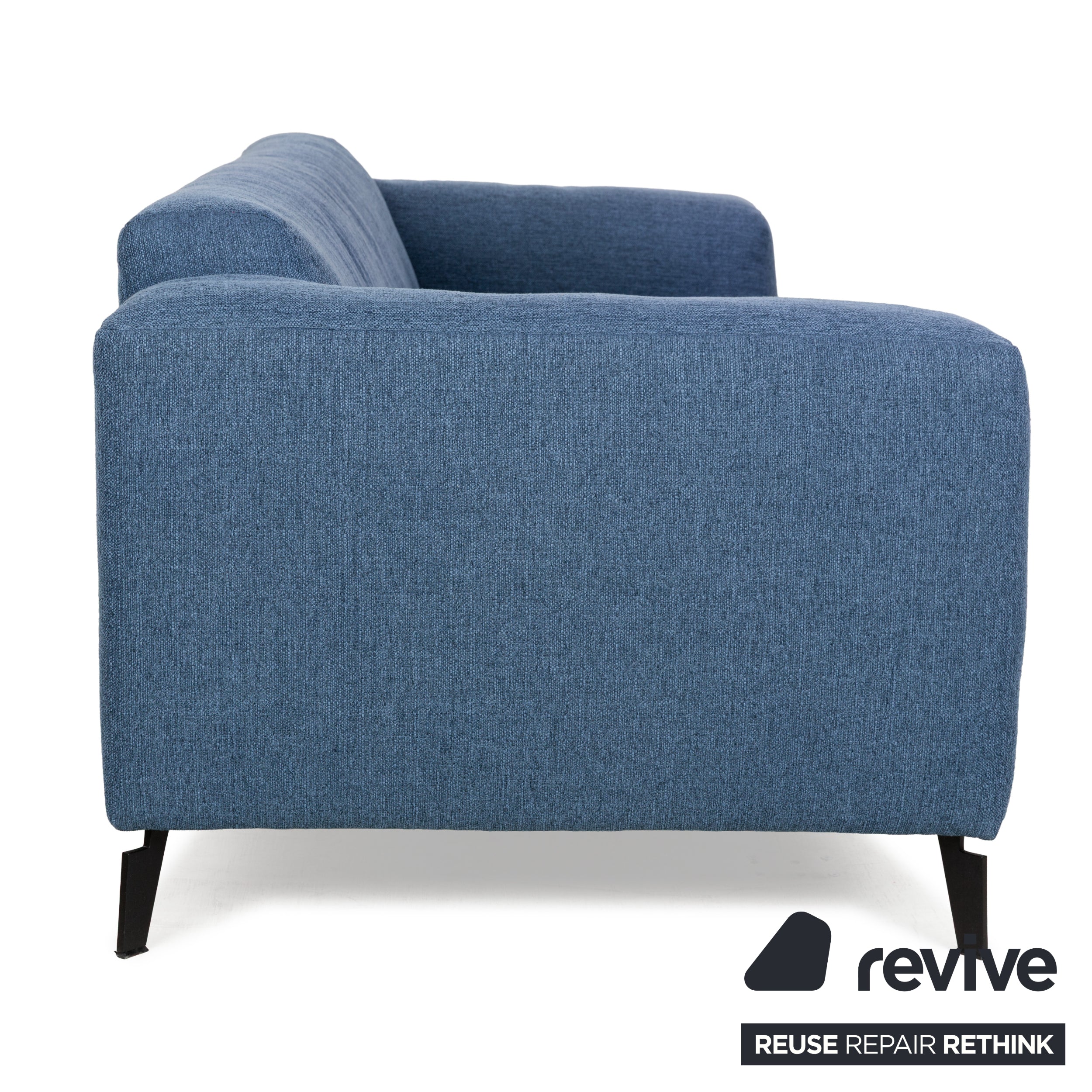 Freistil Rolf Benz 186 Stoff Dreisitzer Blau Sofa Couch