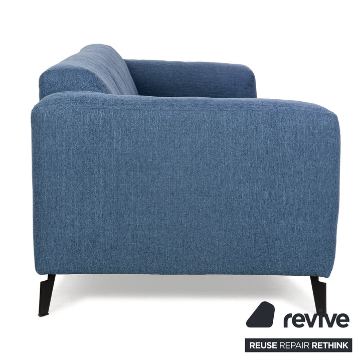 Freestyle Rolf Benz 186 Fabric Three-Seater Blue Sofa Couch