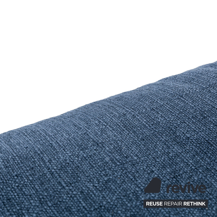 Freestyle Rolf Benz 186 Fabric Three-Seater Blue Sofa Couch