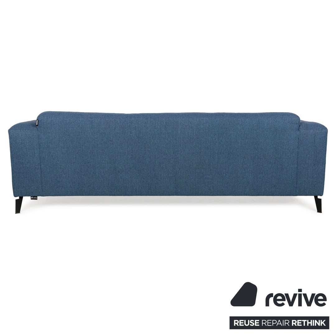 Freestyle Rolf Benz 186 Fabric Three-Seater Blue Sofa Couch