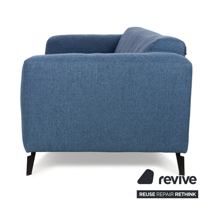 Freestyle Rolf Benz 186 Fabric Three-Seater Blue Sofa Couch