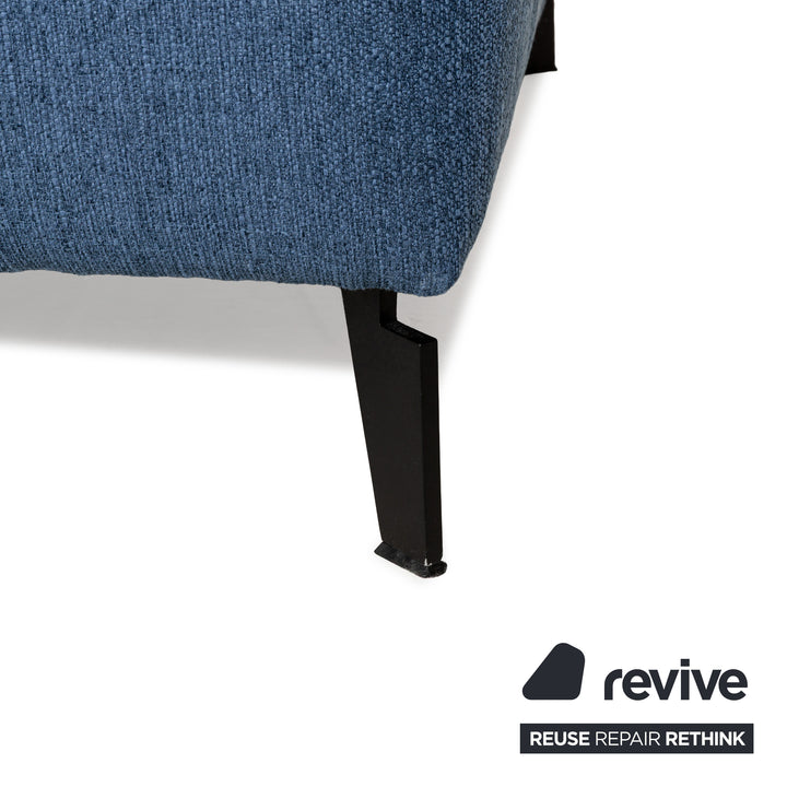 Freestyle Rolf Benz 186 Fabric Three-Seater Blue Sofa Couch