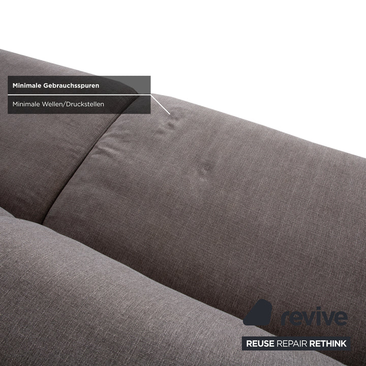 Freistil Rolf Benz 187 Stoff Viersitzer Grau Sofa Couch