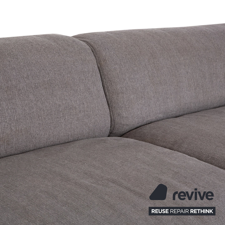Freistil Rolf Benz 187 Stoff Viersitzer Grau Sofa Couch