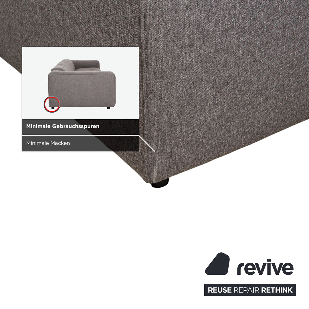 Freistil Rolf Benz 187 Stoff Viersitzer Grau Sofa Couch