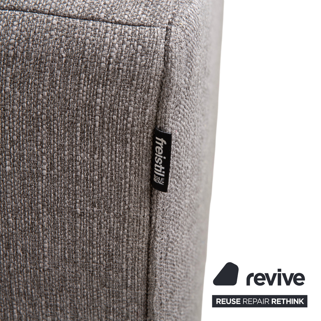 Freistil Rolf Benz 187 Stoff Viersitzer Grau Sofa Couch