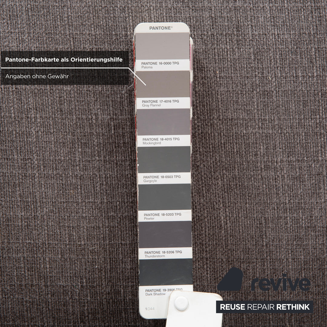 Freistil Rolf Benz 187 Stoff Viersitzer Grau Sofa Couch