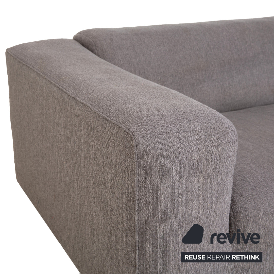 Freistil Rolf Benz 187 Stoff Viersitzer Grau Sofa Couch