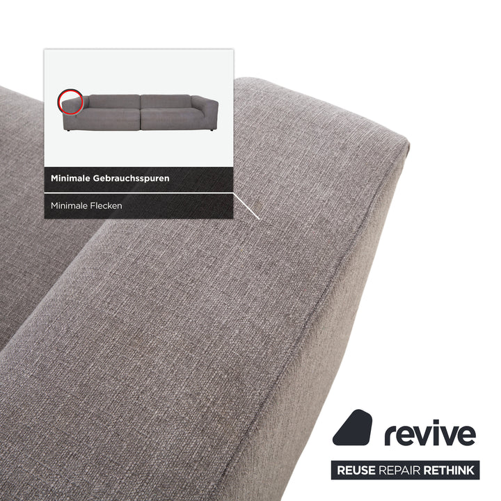 Freistil Rolf Benz 187 Stoff Viersitzer Grau Sofa Couch
