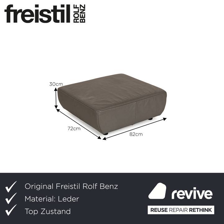 Freistil Rolf Benz Leather Stool Grey