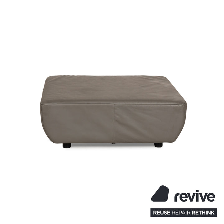 Freestyle Rolf Benz Leather Sofa Set Grey Two-Seater Stool Couch Manual Function