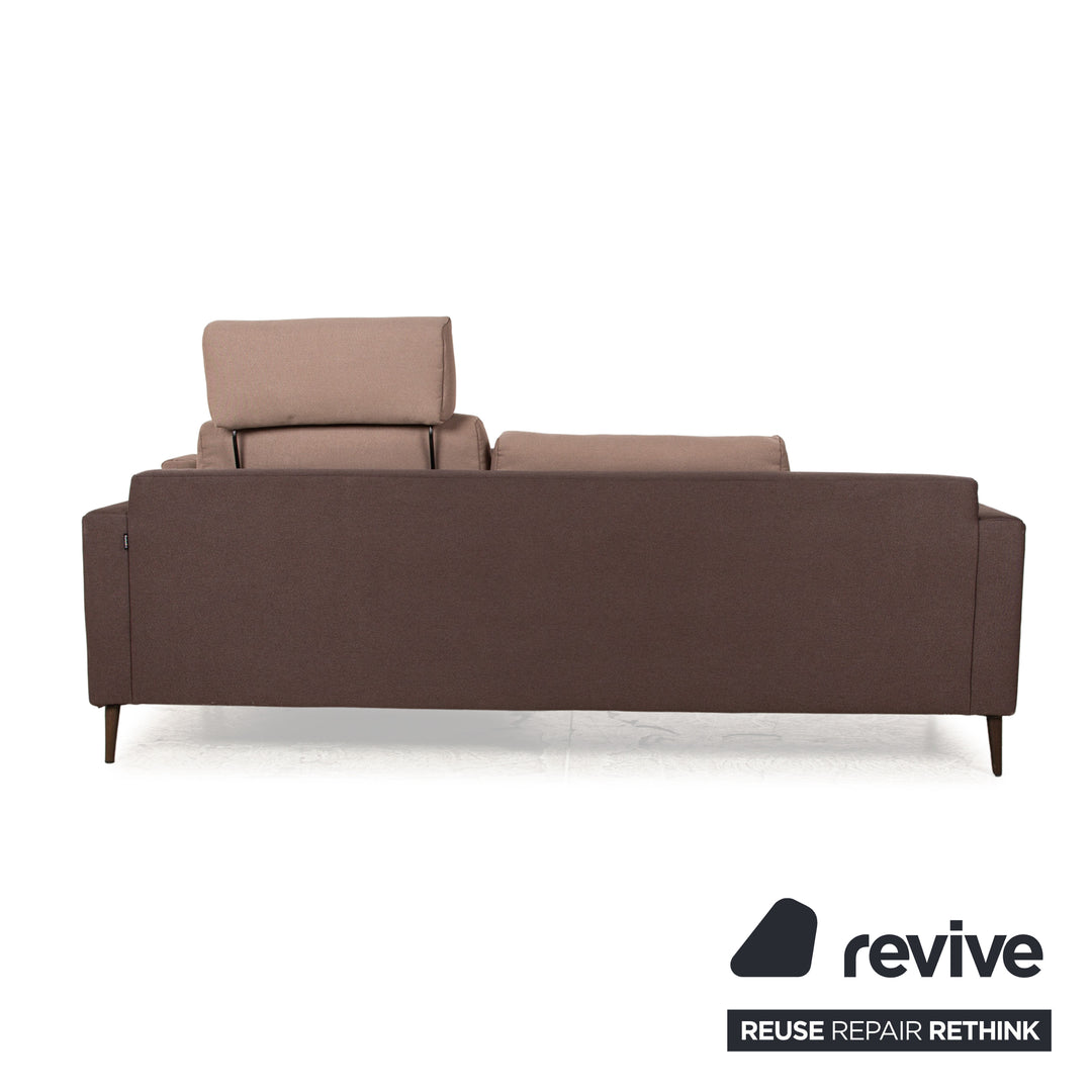 Freestyle Rolf Benz fabric corner sofa brown sofa couch