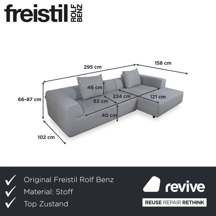 Freistil Rolf Benz Stoff Ecksofa Grau Sofa Couch