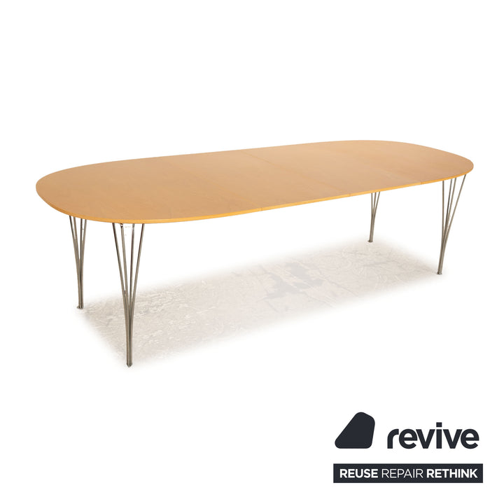 Fritz Hansen Collo wooden dining table brown beech extendable 150/200/250 x 71 x 100cm