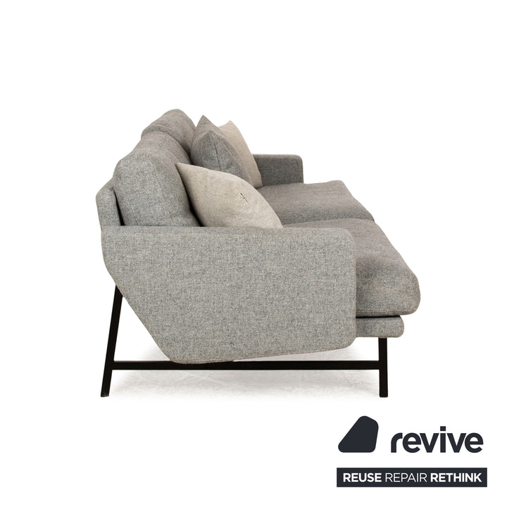 Fritz Hansen Lissoni Stoff Dreisitzer Hallingdal Grau