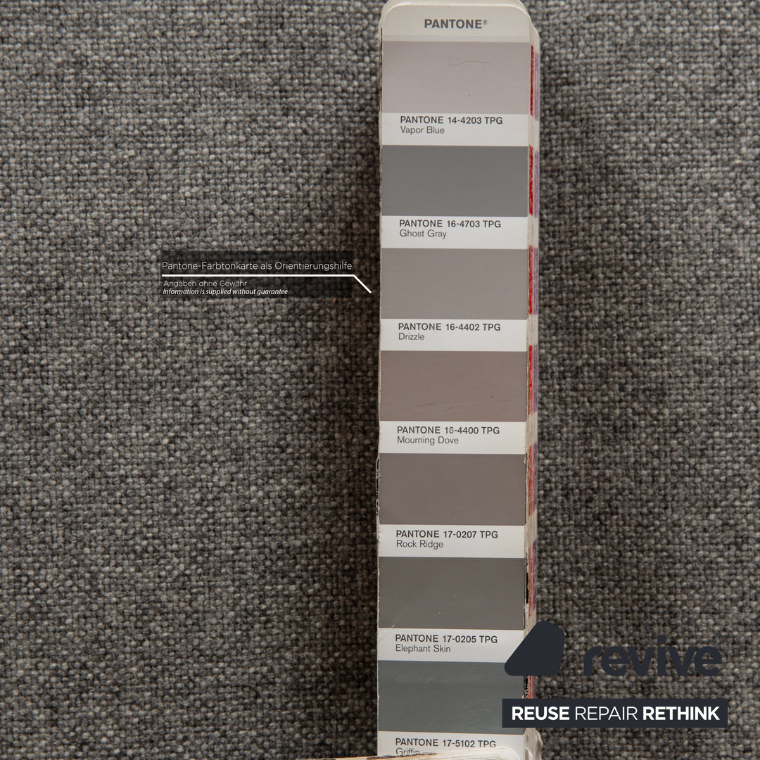 Fritz Hansen Lissoni Stoff Dreisitzer Hallingdal Grau