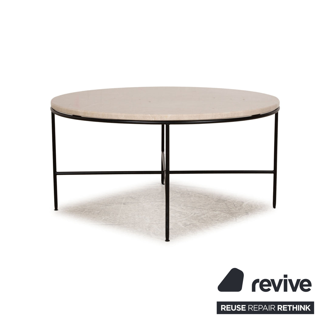 Fritz Hansen Planner coffee table marble beige 81 x 81 x40 cm