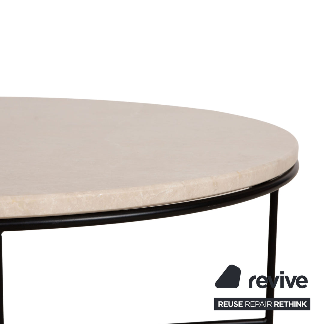 Fritz Hansen Planner coffee table marble beige 81 x 81 x40 cm