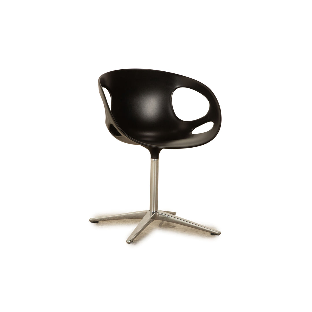 Fritz Hansen Fauteuil RIN en plastique noir fonction pivotante