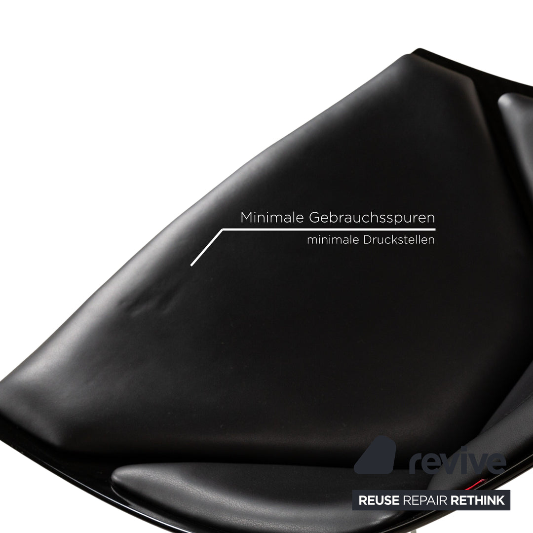 Fritz Hansen Space Leder Sessel Garnitur Schwarz 2x Sessel