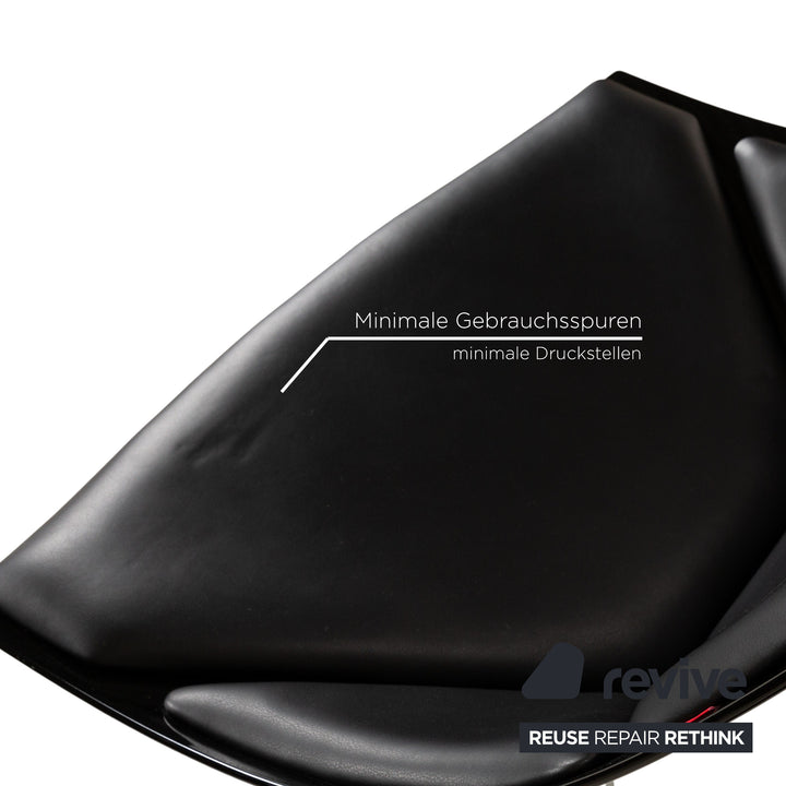 Fritz Hansen Space Leder Sessel Garnitur Schwarz 2x Sessel