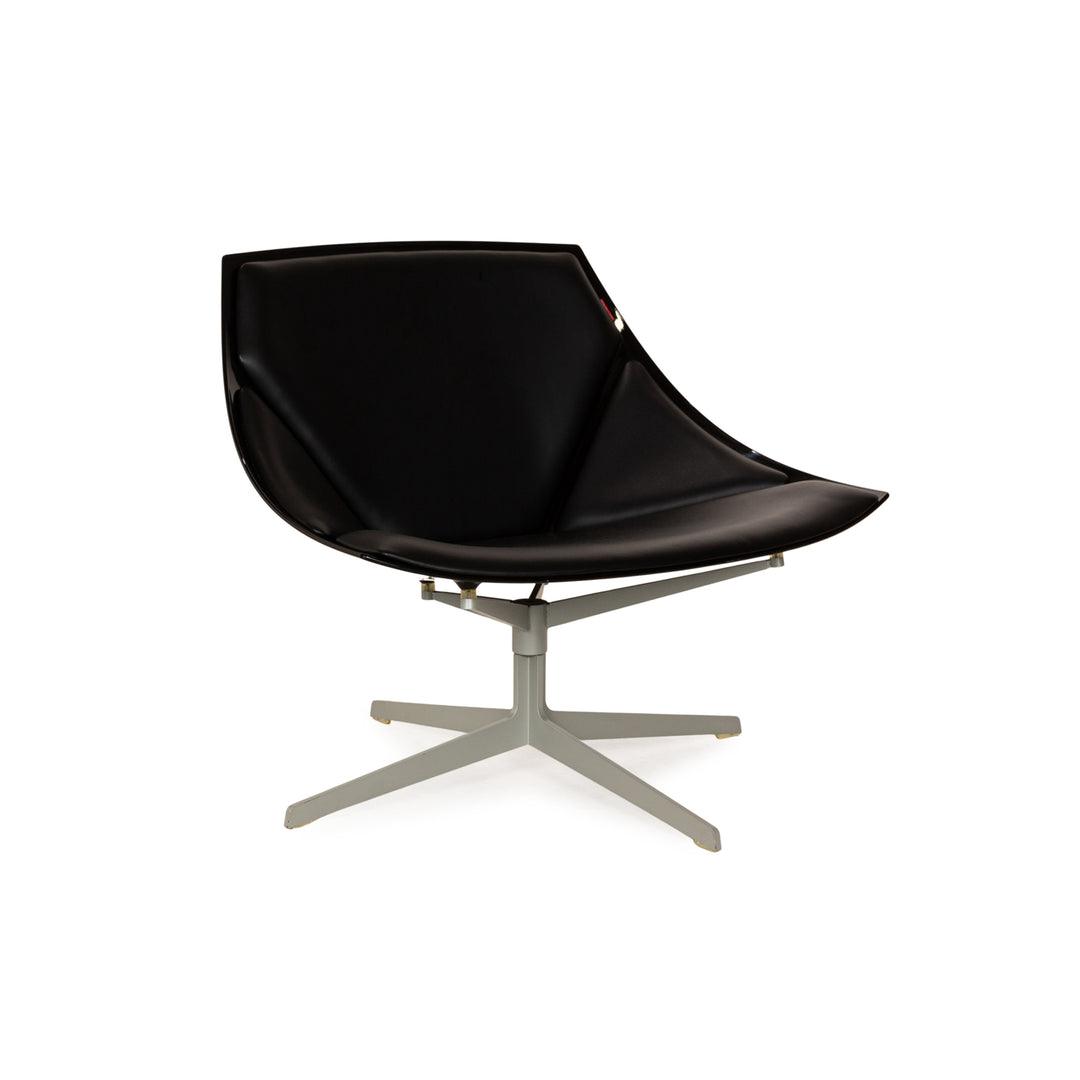Fritz Hansen Fauteuil Space en Cuir Noir