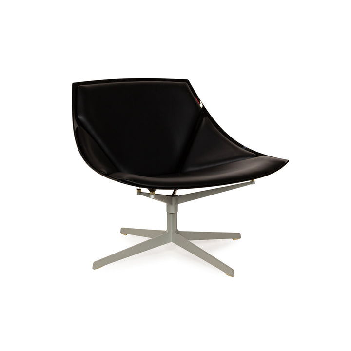 Fritz Hansen Fauteuil Space en Cuir Noir