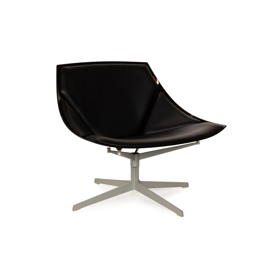 Fritz Hansen Fauteuil Space en Cuir Noir
