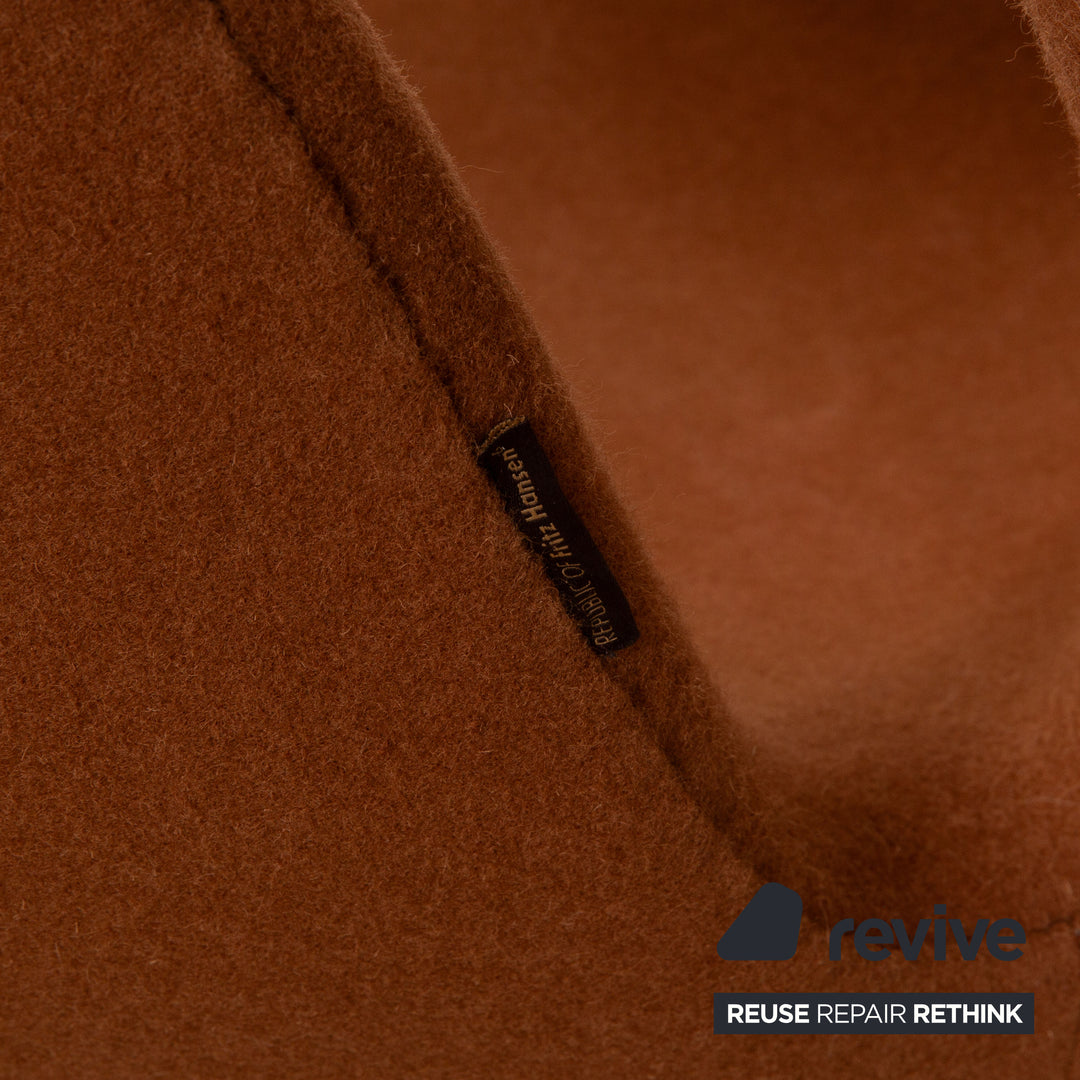 Fritz Hansen Swan fabric armchair brown manual function