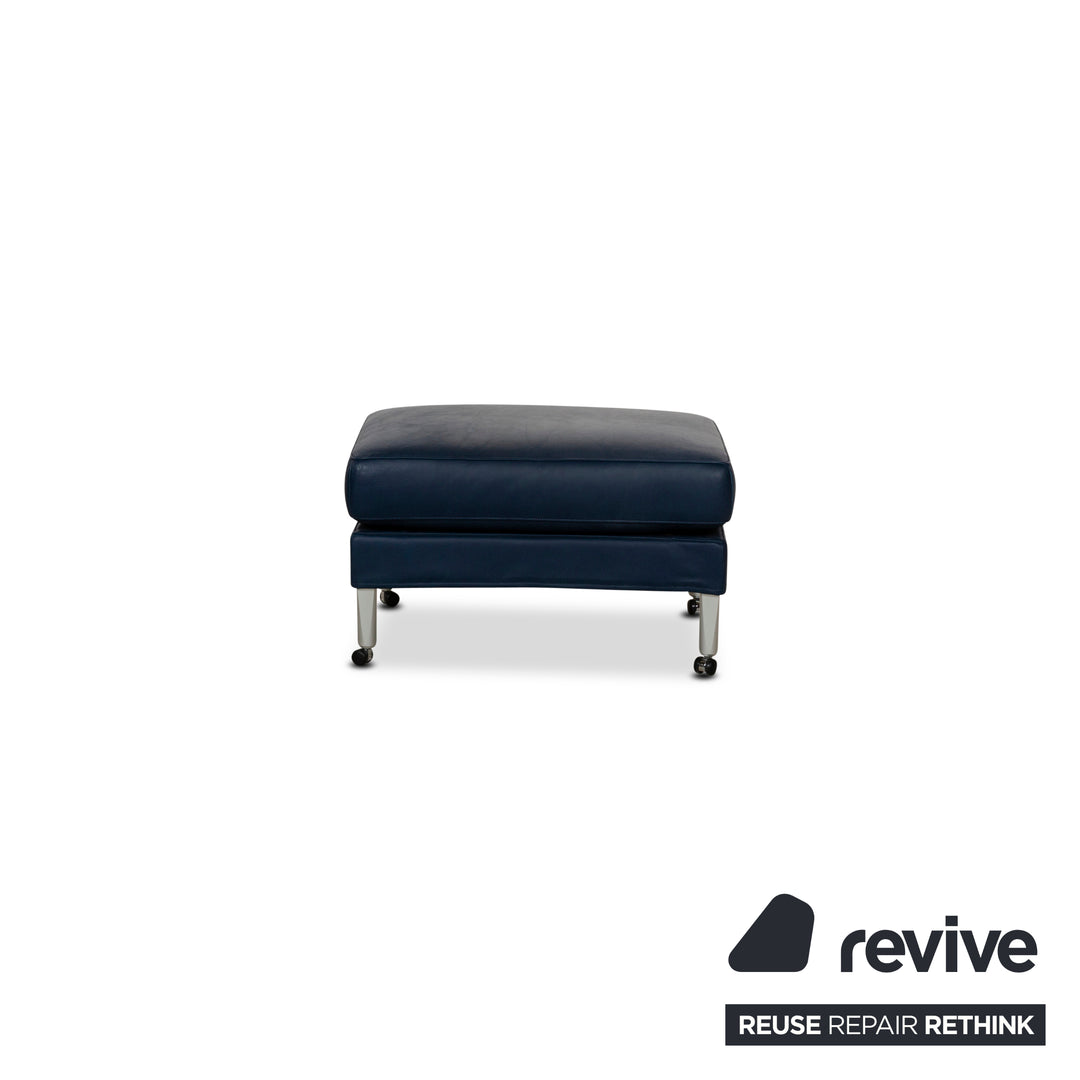 Tabouret en cuir FSM Clarus bleu