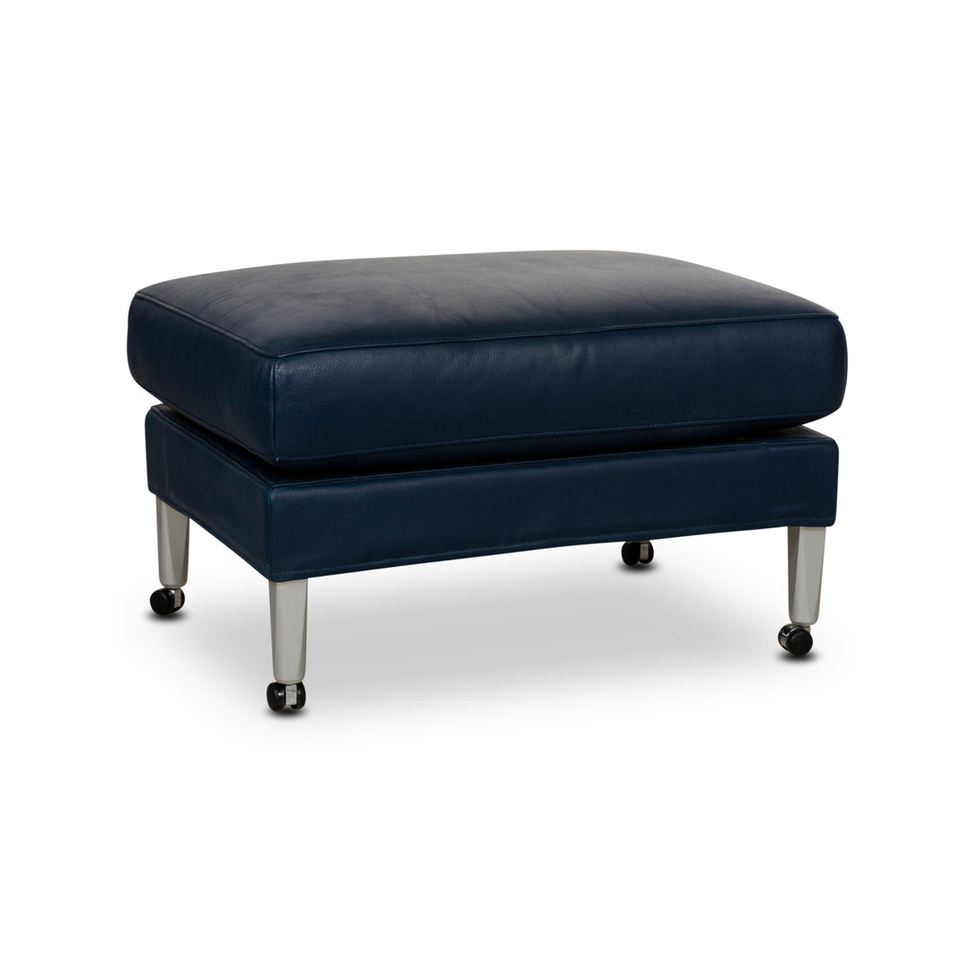 Tabouret en cuir FSM Clarus bleu