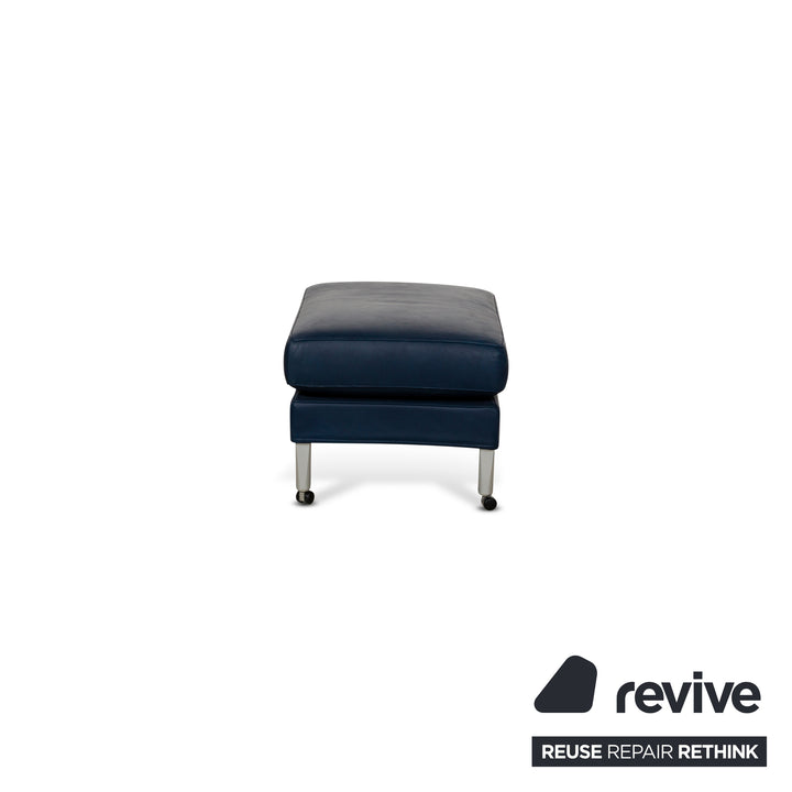 FSM Clarus Leder Hocker Blau