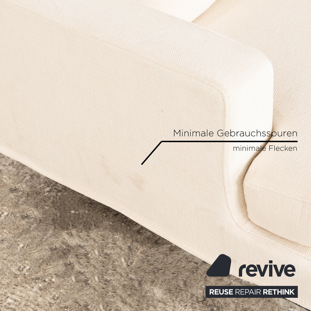 Ensemble fauteuil FSM Clarus en tissu crème