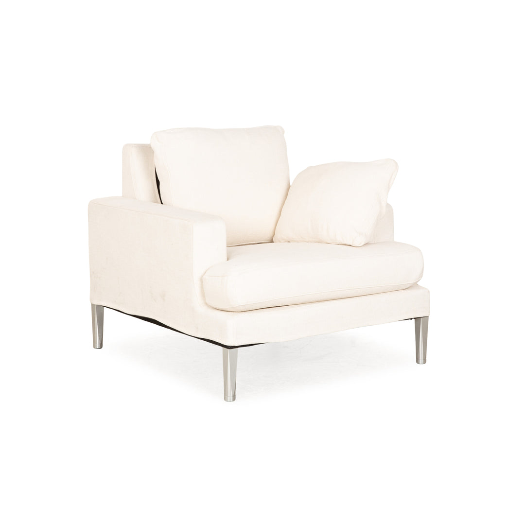 FSM Clarus fabric armchair set cream