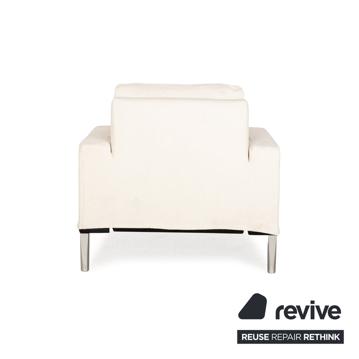 FSM Clarus fabric armchair set cream