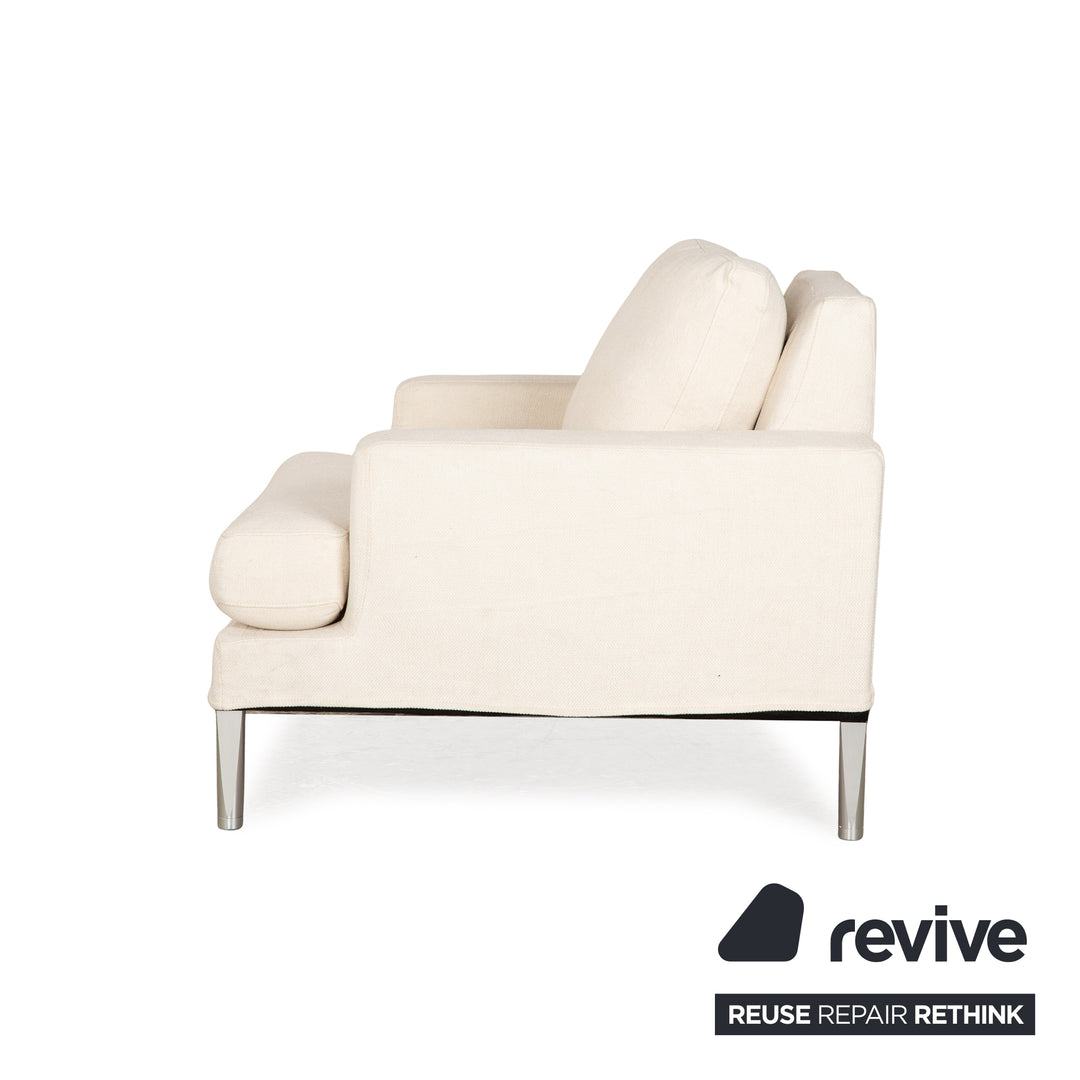 Ensemble fauteuil FSM Clarus en tissu crème
